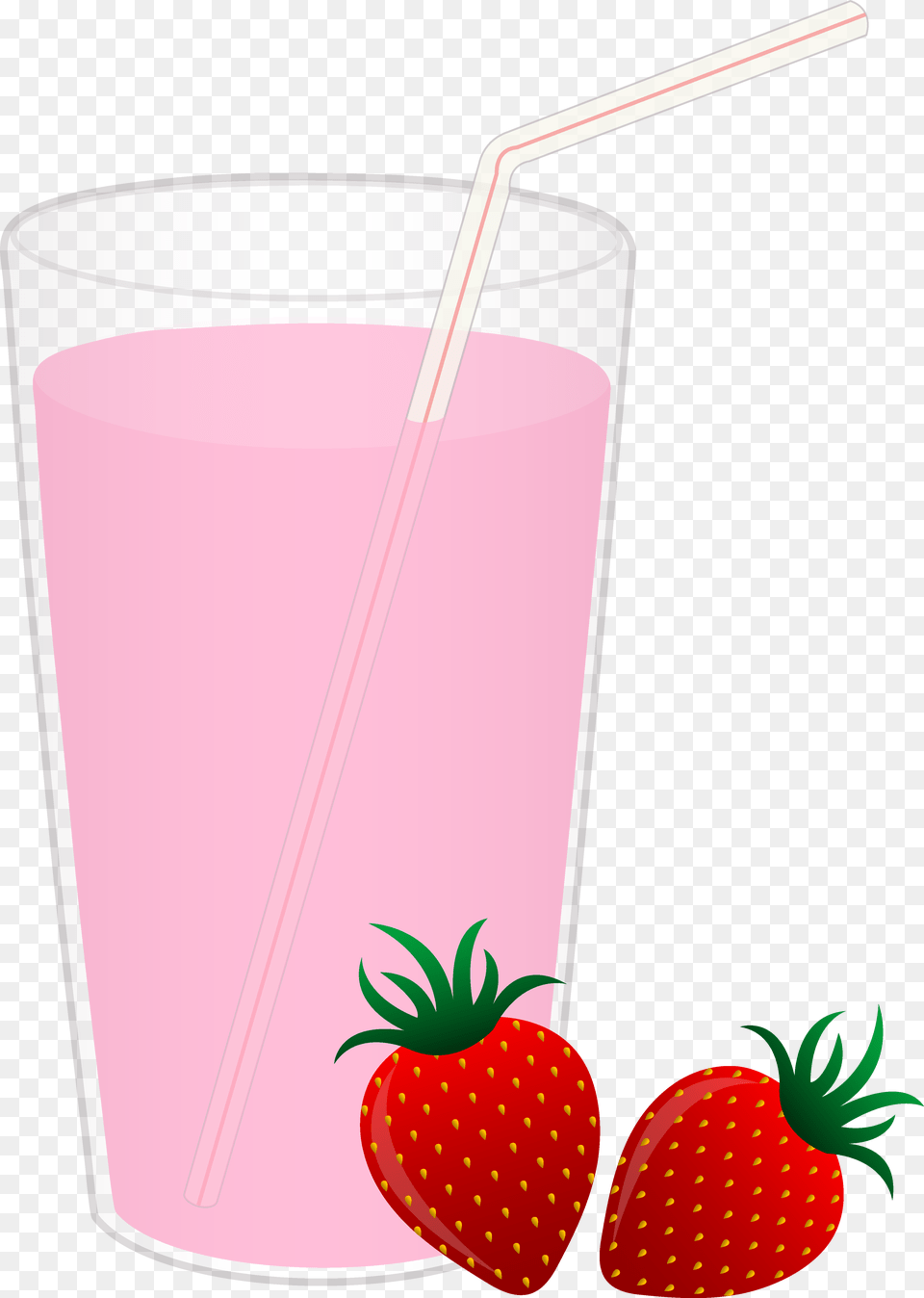 Transparent Milk Glass Strawberry Juice Cartoon, Berry, Produce, Food, Fruit Png