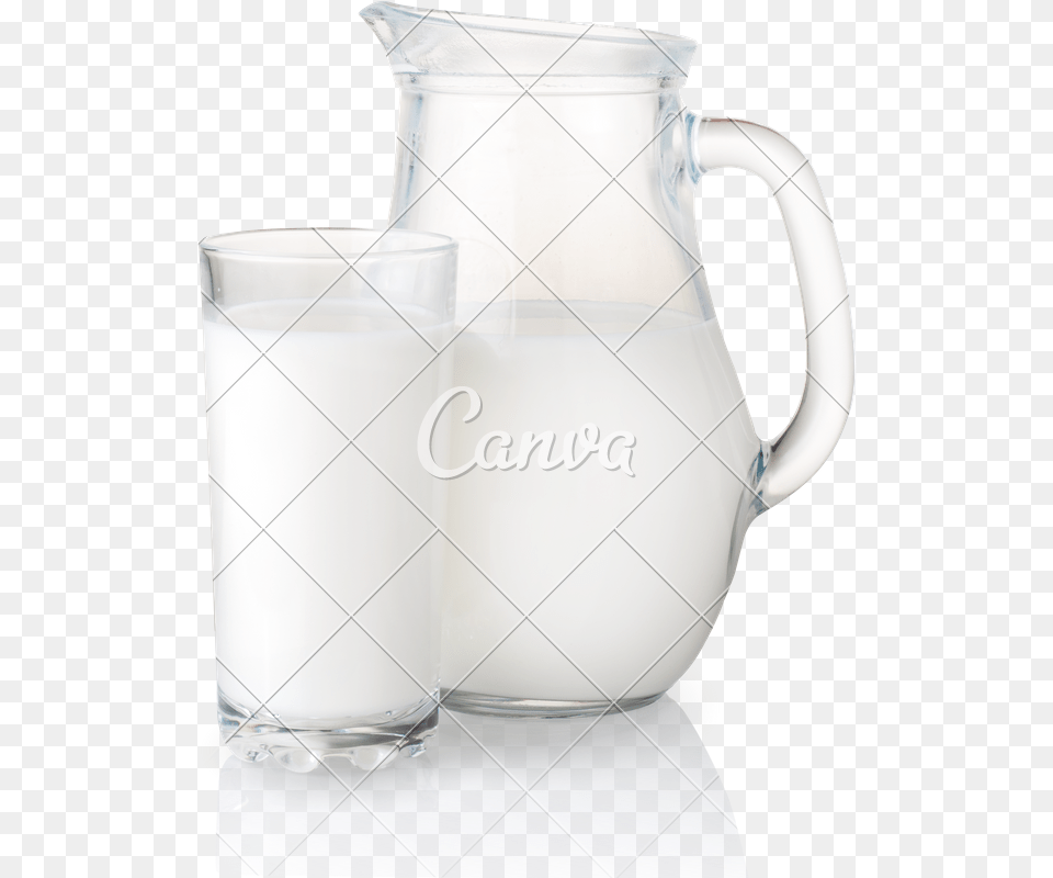 Milk Jug Clipart Milk In Glass Jug, Beverage, Dairy, Food Free Transparent Png