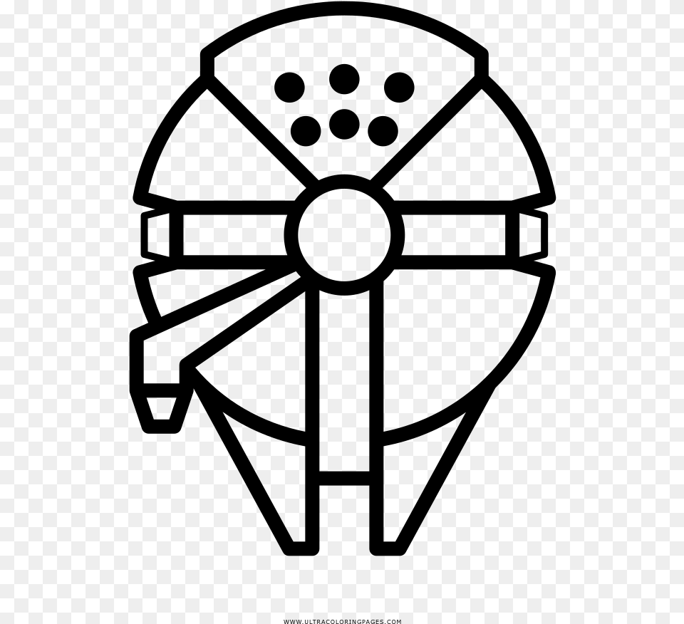 Transparent Millennium Falcon, Gray Png