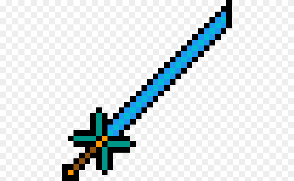 Transparent Minecraft Diamond Sword, Weapon Png
