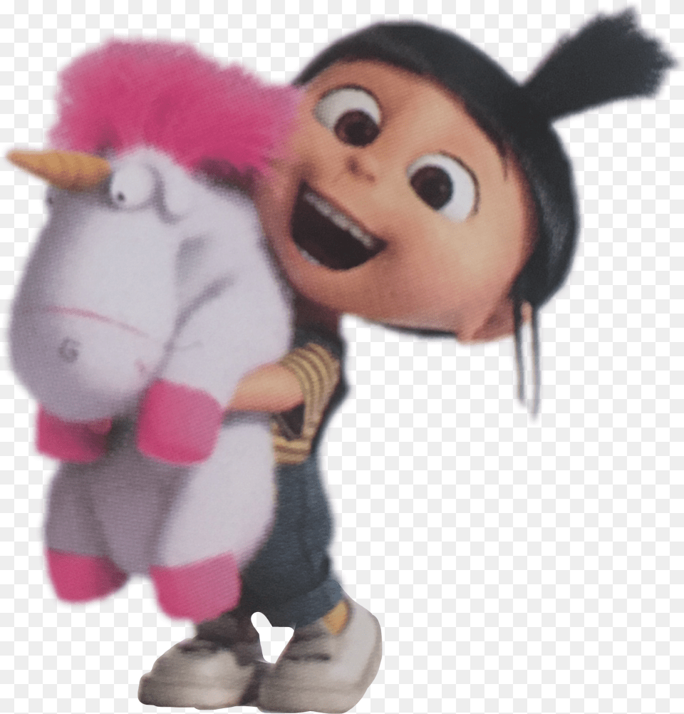 Transparent Minion Clipart Agnes Holding The Unicorn, Plush, Toy, Doll, Face Png Image