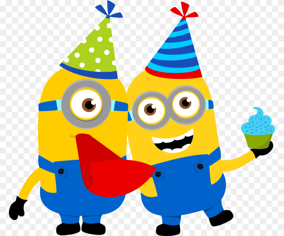 Transparent Minions Clipart Black And White Minion Party Clip Art, Clothing, Hat, Party Hat Png Image