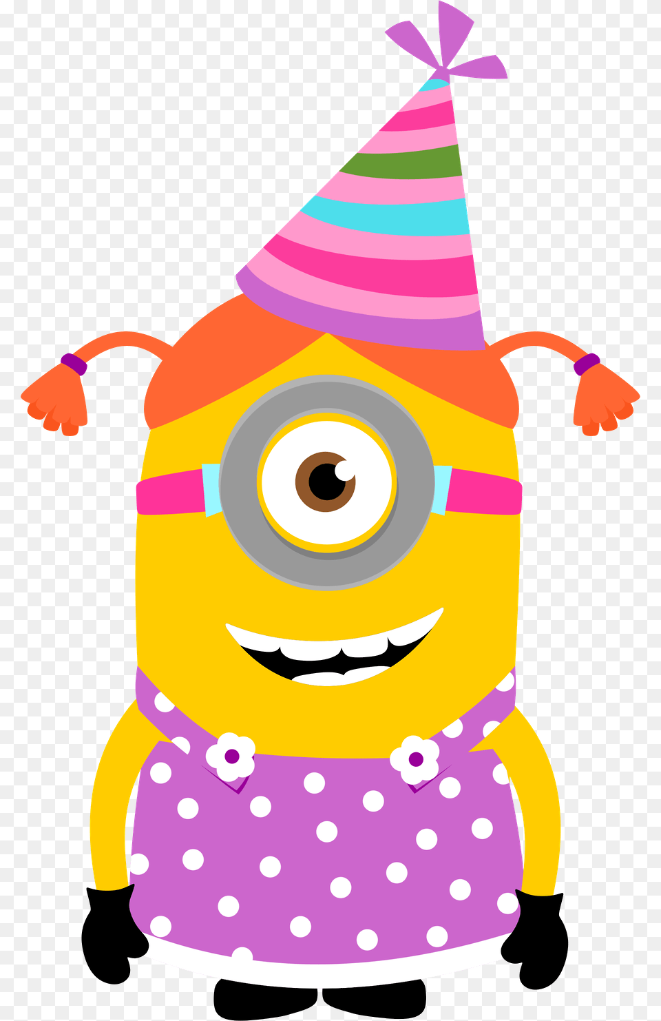 Transparent Minions Happy Birthday Girl Minion Clipart, Clothing, Hat, Party Hat, Nature Png