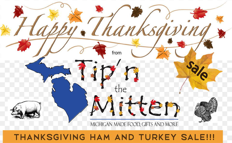 Transparent Mitten Outline Clipart Happy Thanksgiving With A Heart, Leaf, Plant, Animal, Mammal Png Image