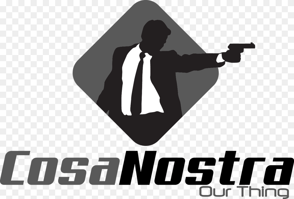 Transparent Mobster American Mafia, Weapon, Firearm, Tie, Stencil Free Png Download