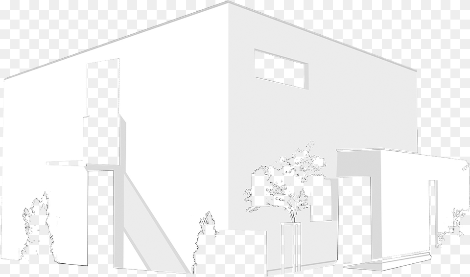 Transparent Modern House Silhouette House, Architecture, Building, Housing, Office Building Png