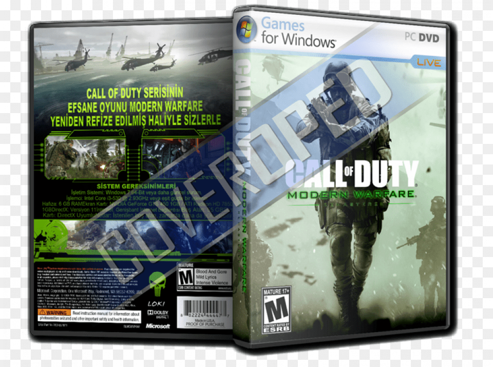 Modern Warfare Remastered Xbox 360 Cover, Advertisement, Poster, Adult, Person Free Transparent Png