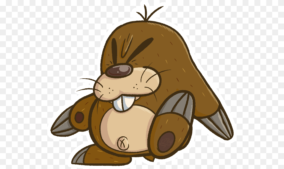 Transparent Mole Cartoon, Animal, Mammal, Beaver, Rodent Png Image