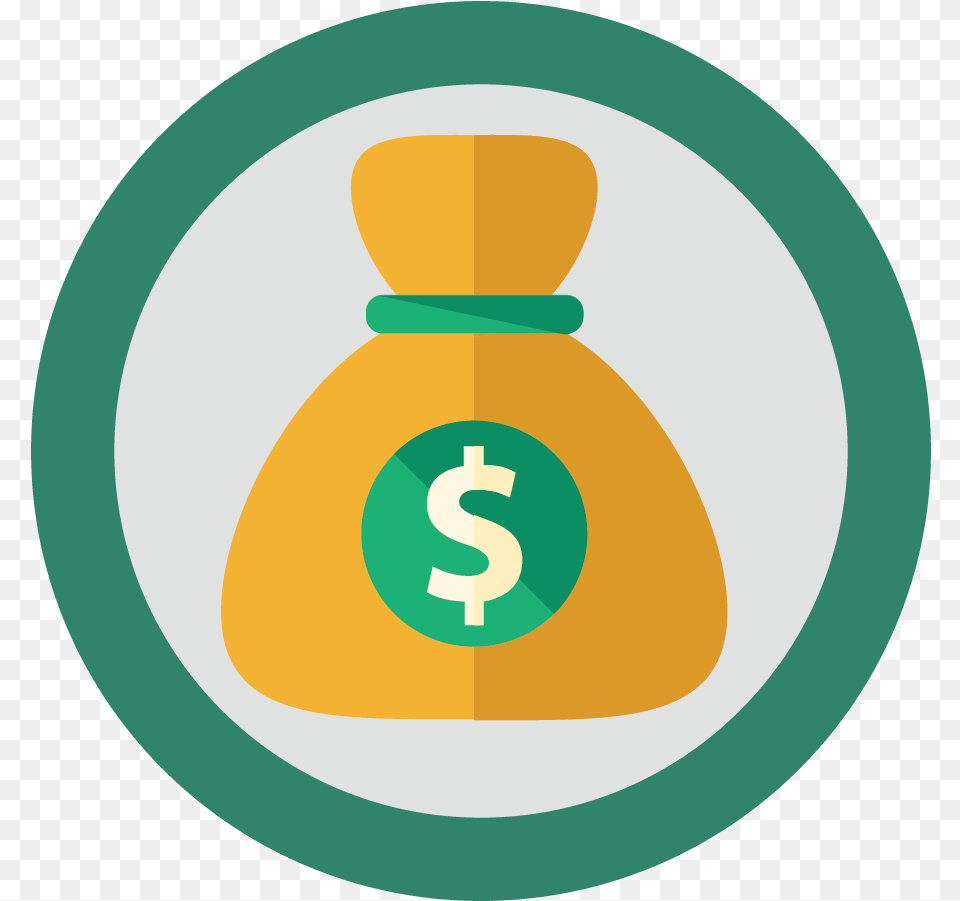 Transparent Money Bag Icon, Bottle, Logo, Disk Png Image