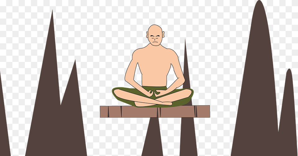 Transparent Monk Sitting, Adult, Person, Man, Male Free Png