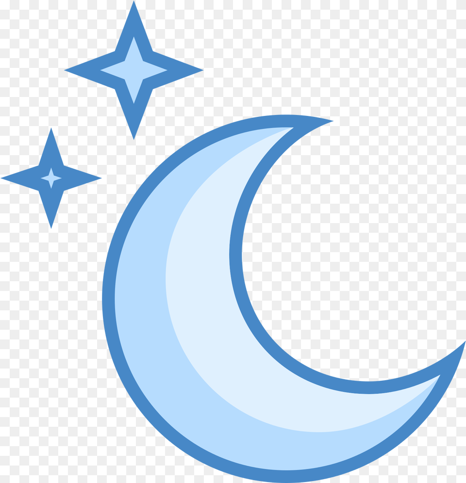 Transparent Moon And Stars Blue Moon Icon, Astronomy, Nature, Night, Outdoors Free Png Download