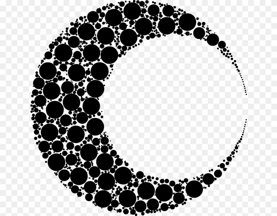 Transparent Moon And Stars Clipart Black And White Circle, Gray Png