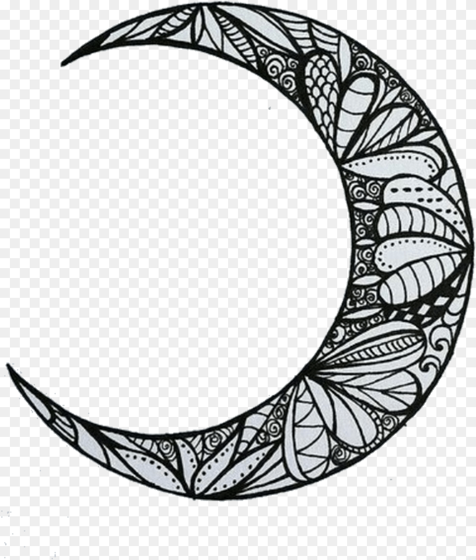 Transparent Moon Drawing Aesthetic Moon Drawing, Nature, Night, Outdoors, Astronomy Free Png Download