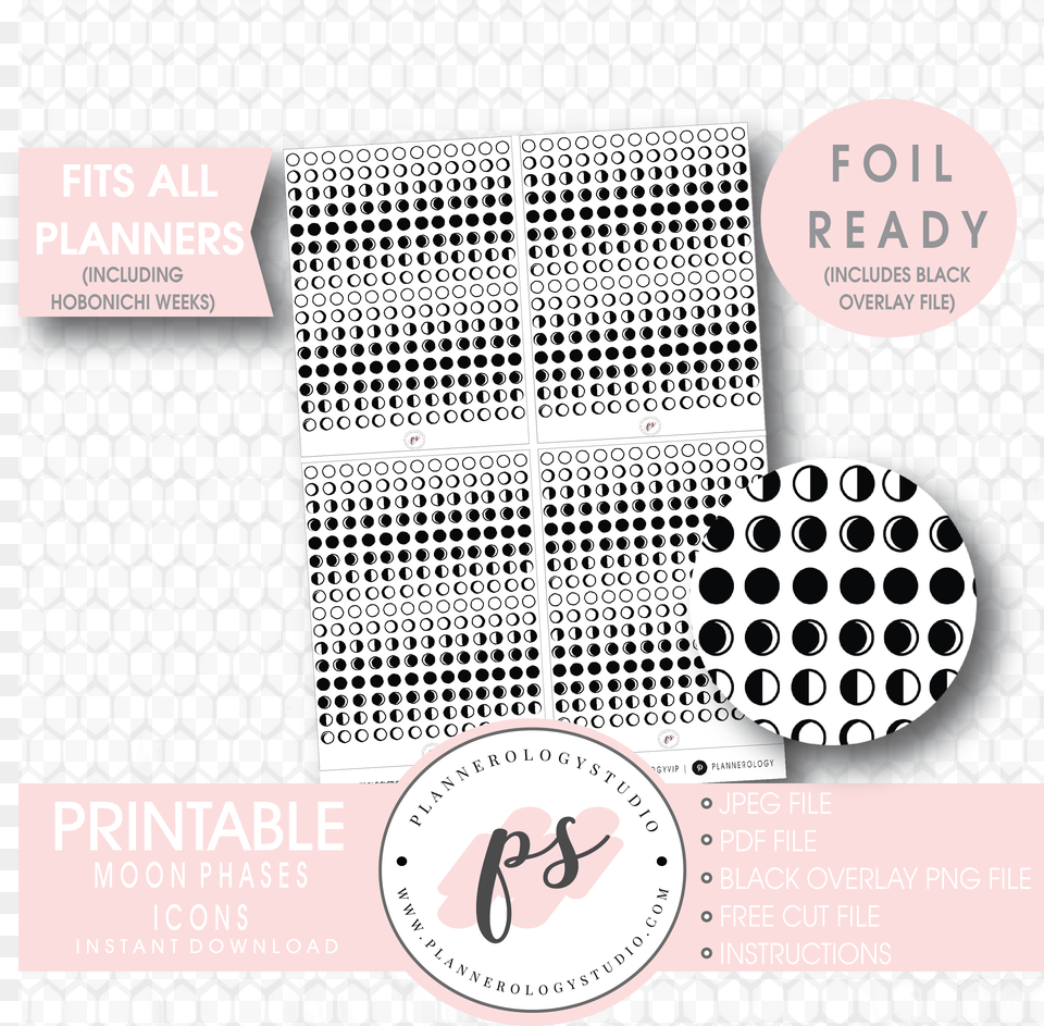Transparent Moon Icon Printable Planner Icon Stickers, Advertisement, Poster, Page, Text Free Png
