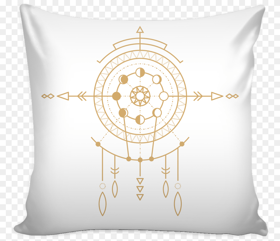 Transparent Moon Phase Tribal Shaman Mandala, Cushion, Home Decor, Pillow Free Png