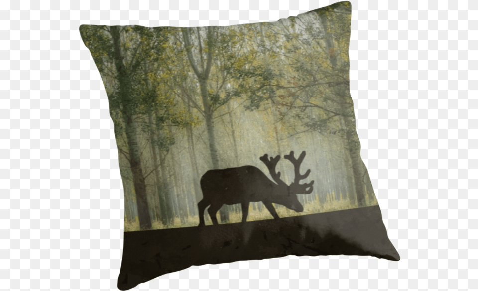 Transparent Moose Silhouette Throw Pillow, Animal, Mammal, Wildlife, Deer Free Png