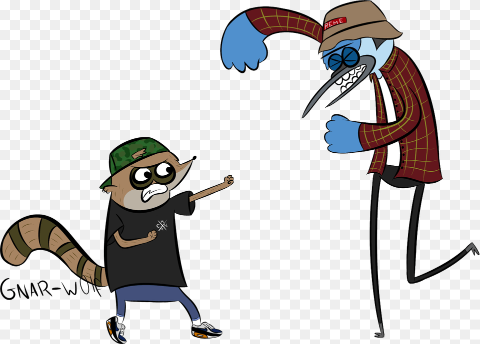Transparent Mordecai And Rigby Throwin Down On Yo Blog Rigby, Book, Comics, Publication, Person Png