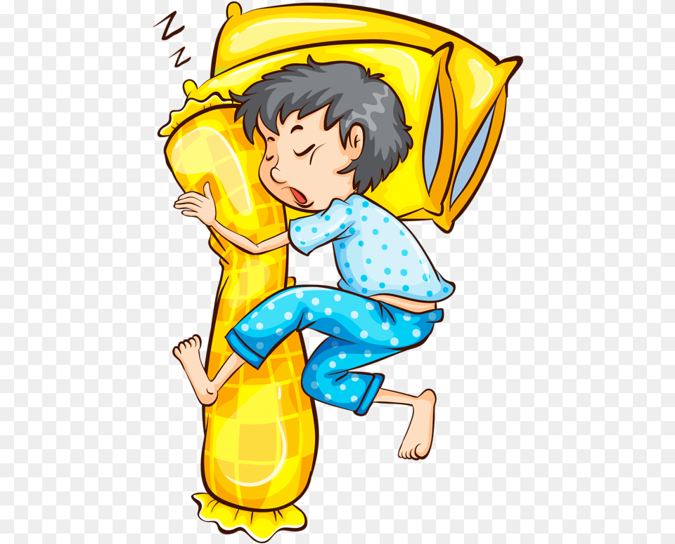 Transparent Morning Routine Clipart Clipart Boy Sleeping, Book, Comics, Publication, Baby Png Image