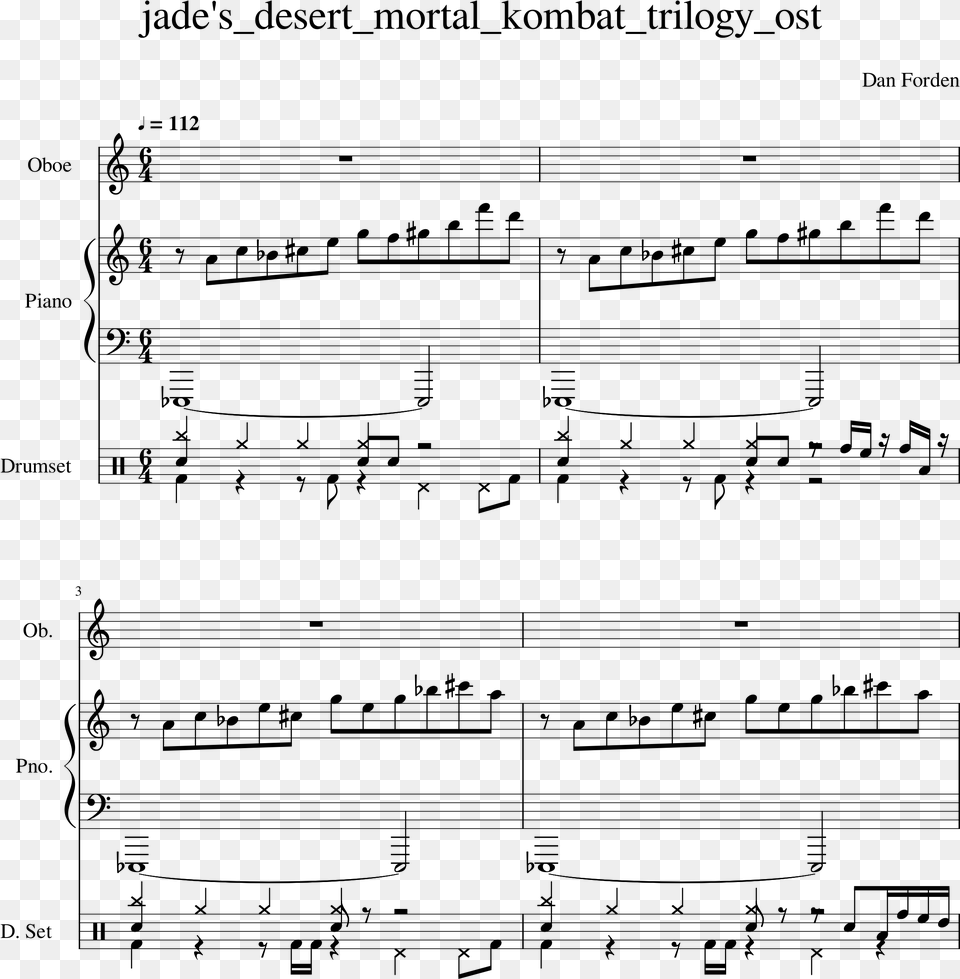 Transparent Mortal Kombat Vs Sheet Music, Gray Png