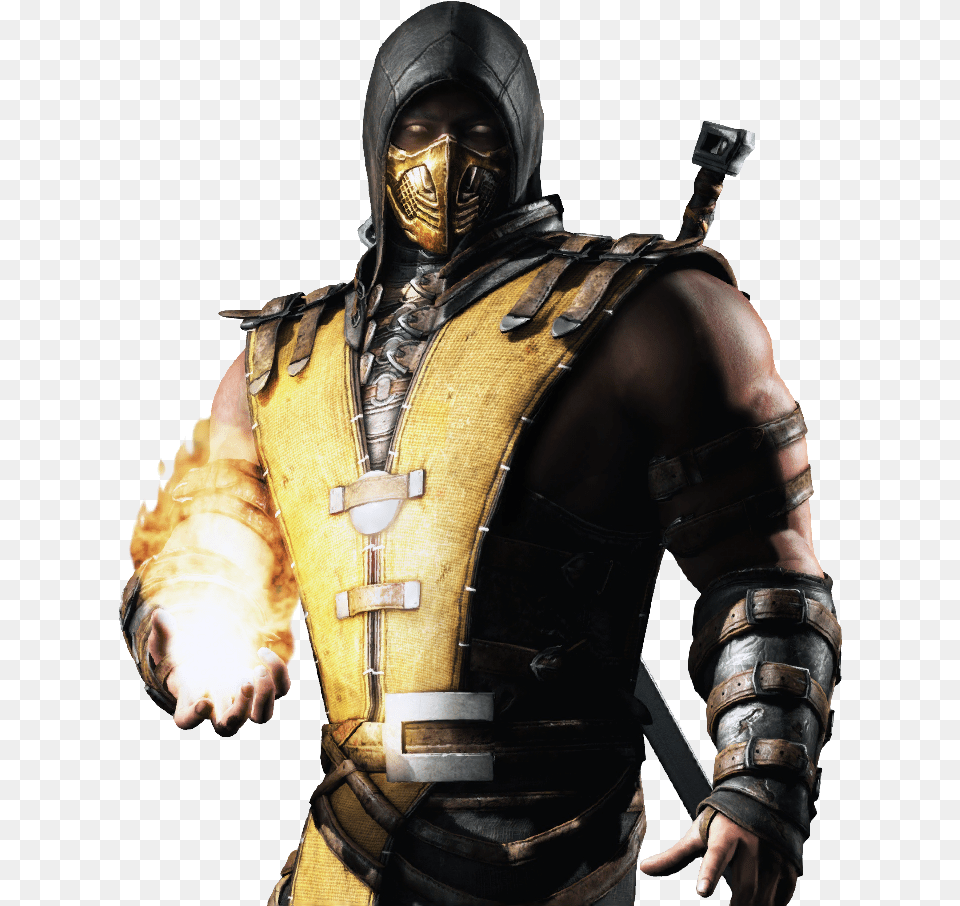 Transparent Mortal Kombat X Logo Mortal Kombat Scorpion Render, Adult, Male, Man, Person Png