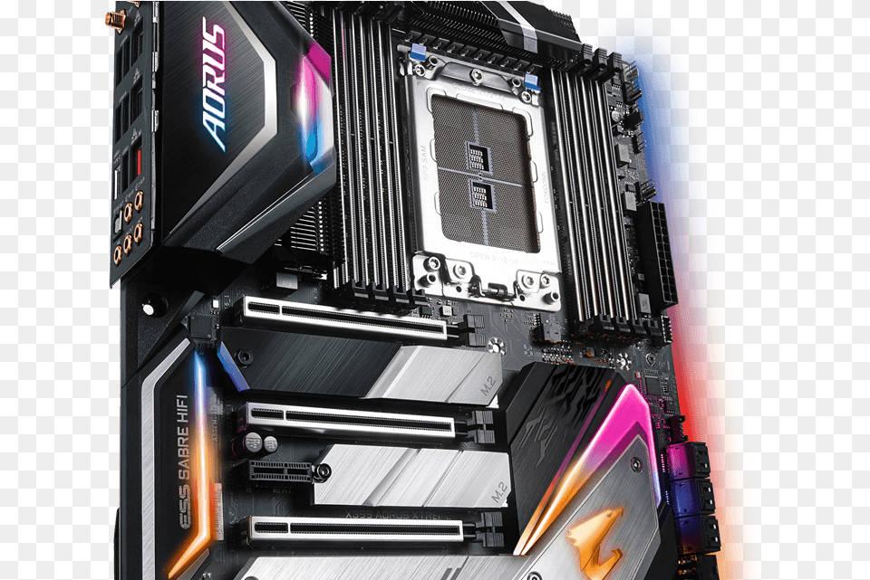 Transparent Motherboard Gigabyte X399 Aorus Xtreme, Computer Hardware, Electronics, Hardware, Computer Free Png