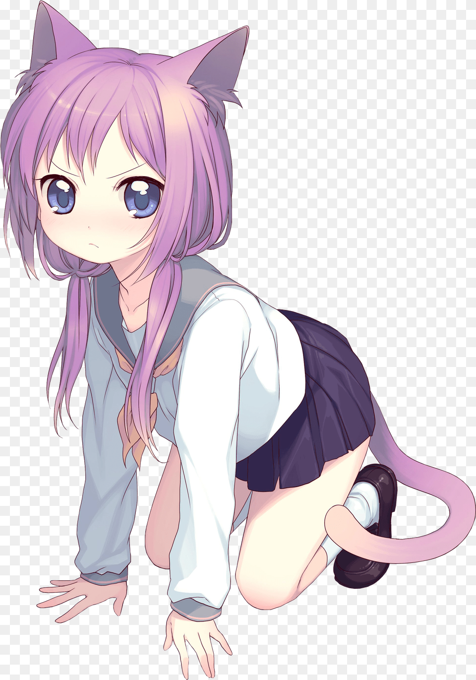 Motoko Kusanagi Anime Cat Girl Background, Book, Comics, Publication, Baby Free Transparent Png