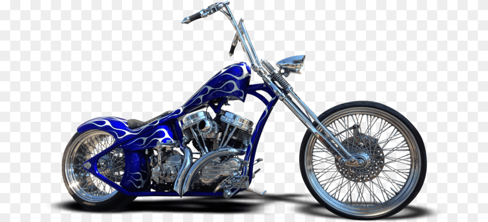 Transparent Motorcycle Chopper, Machine, Spoke, Alloy Wheel, Vehicle Png Image
