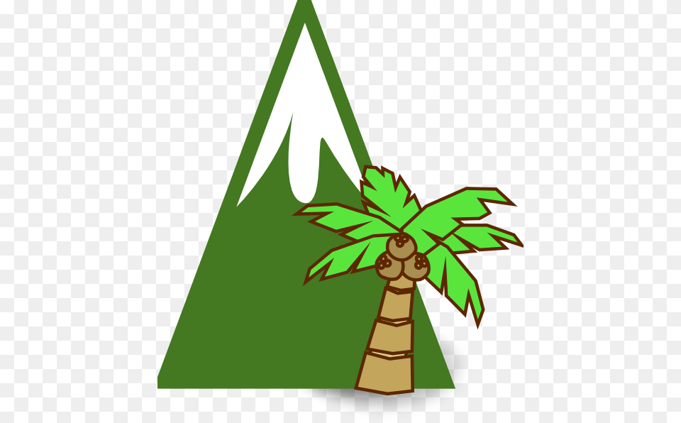 Moutain Clipart Coconut Tree Clipart Small, Green, Leaf, Plant, Palm Tree Free Transparent Png