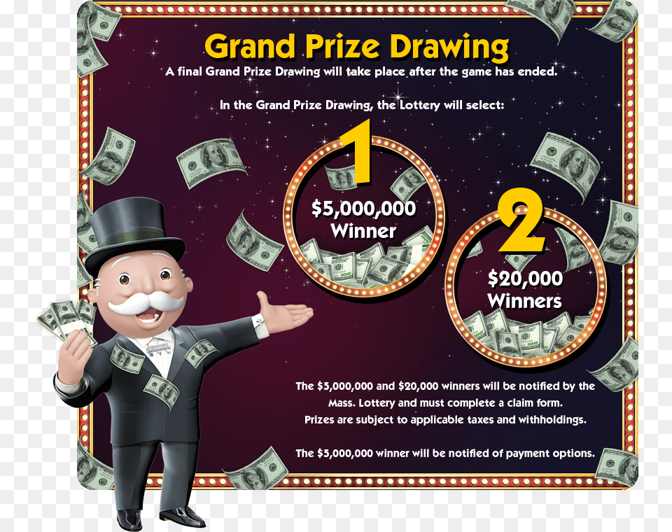 Transparent Mr Monopoly Grand Prize 2nd Prize, Advertisement, Poster, Baby, Person Free Png