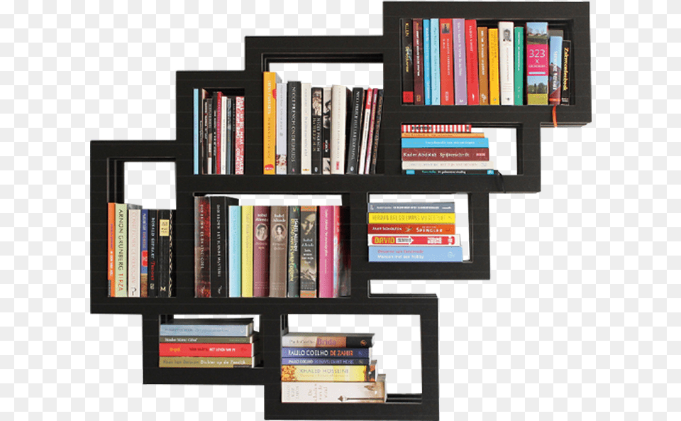 Transparent Multi Photo Frames Design Of Bookshelf On Wall, Furniture, Shelf, Book, Indoors Free Png