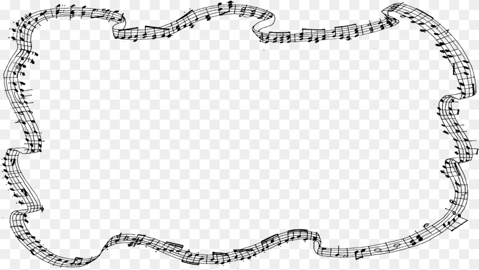 Transparent Music Border Clipart Musical Border Clip Art, Gray Png