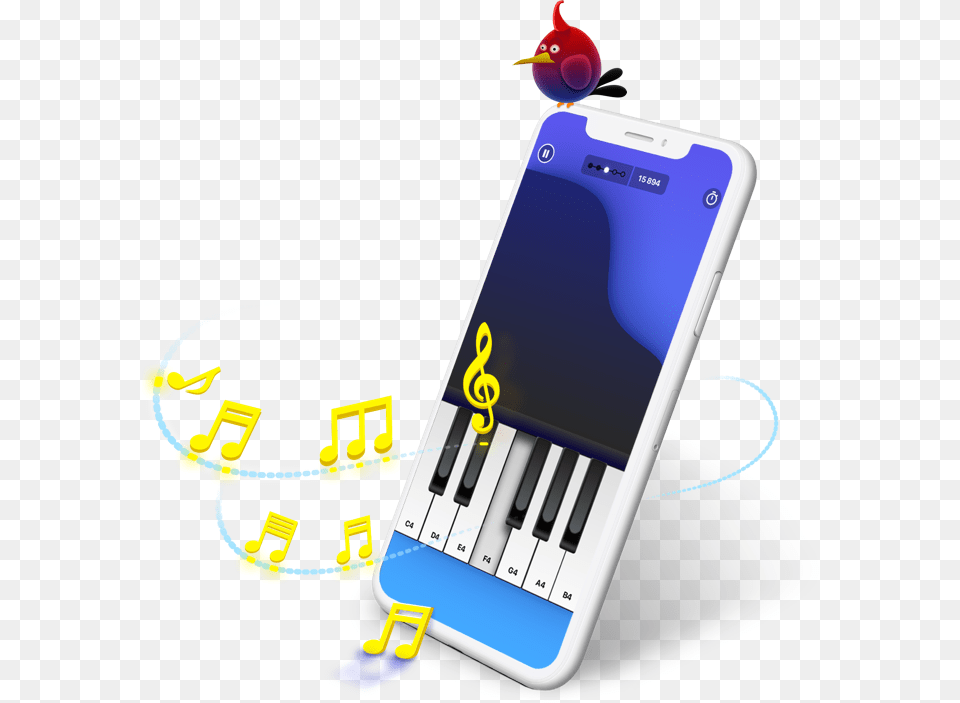 Transparent Music Keyboard Musical Keyboard, Electronics, Phone, Mobile Phone Free Png Download