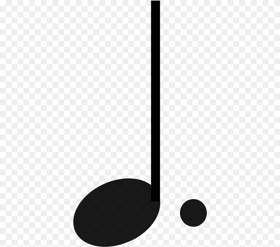 Transparent Music Note Dotted Quarter Note, Gray Free Png Download