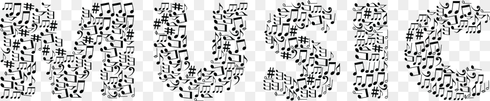 Transparent Music Notes Music Word Art, Text Free Png