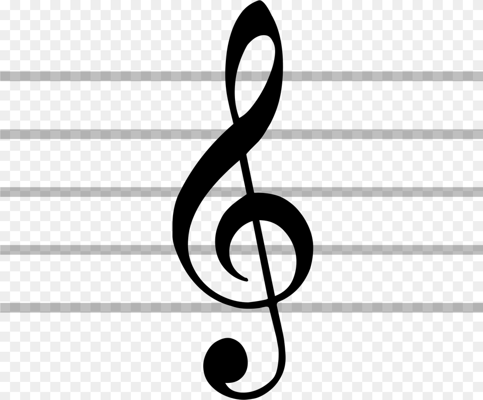 Transparent Music Symbol Of G Clef, Gray Png Image