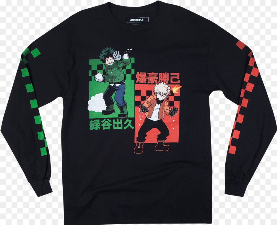 Transparent My Hero Academia Long Sleeved T Shirt, Clothing, Long Sleeve, Sleeve, T-shirt Free Png Download