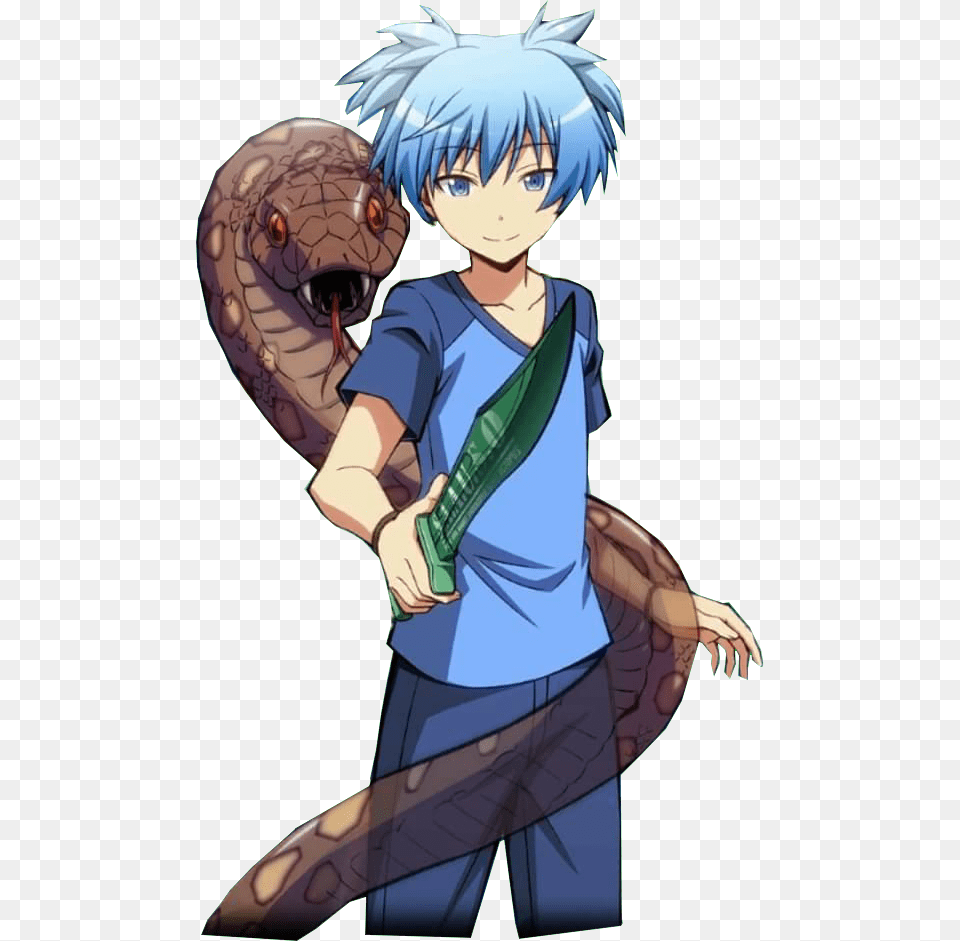 Transparent Nagisa Shiota Assassination Classroom Nagisa Snake, Publication, Book, Comics, Adult Png Image