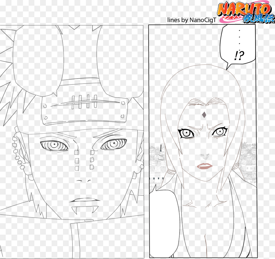 Naruto Face Line Art, Book, Comics, Publication, Adult Free Transparent Png