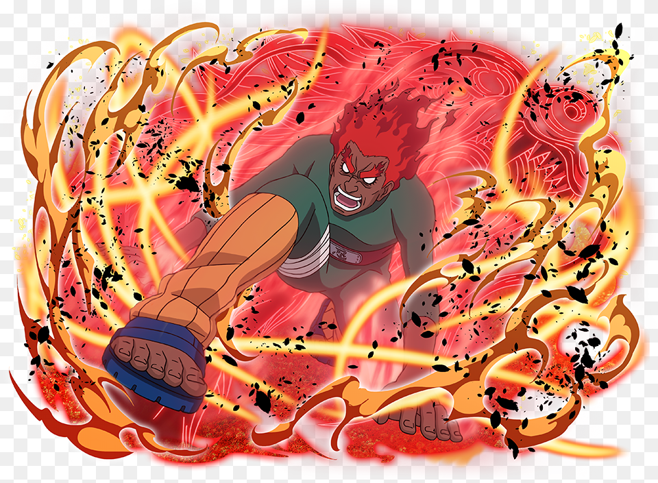 Transparent Naruto Shuriken Naruto Blazing Might Guy, Person, Face, Head, Art Free Png Download