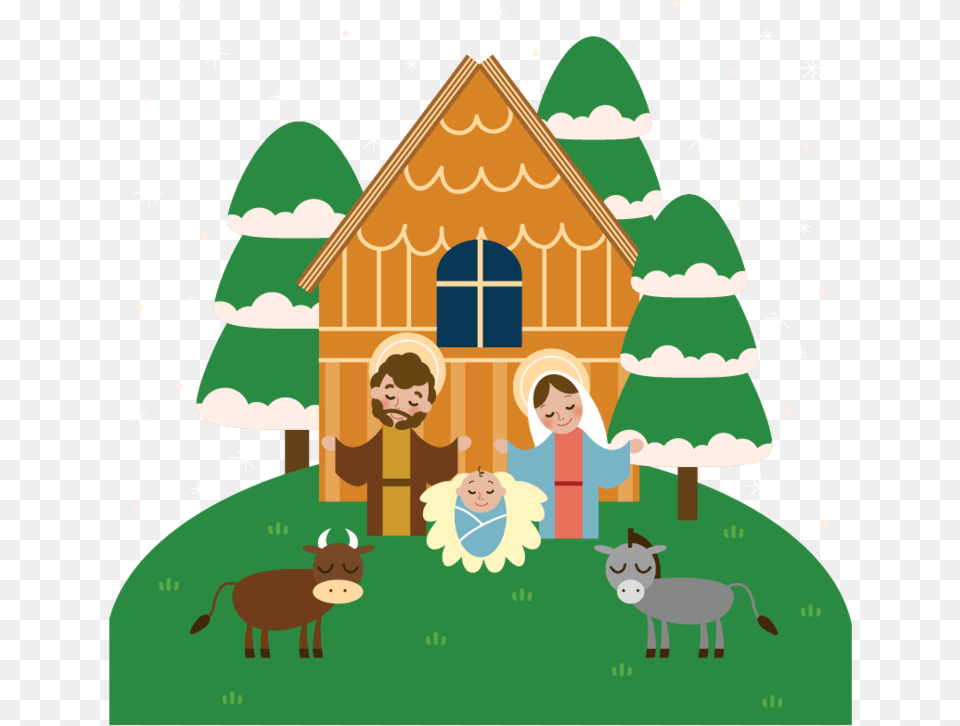 Transparent Nativity Clipart Illustration, Person, Animal, Face, Head Png Image