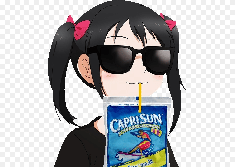 Transparent Neckbeard Anime Girl With Sunglasses Meme, Accessories, Book, Comics, Publication Free Png Download