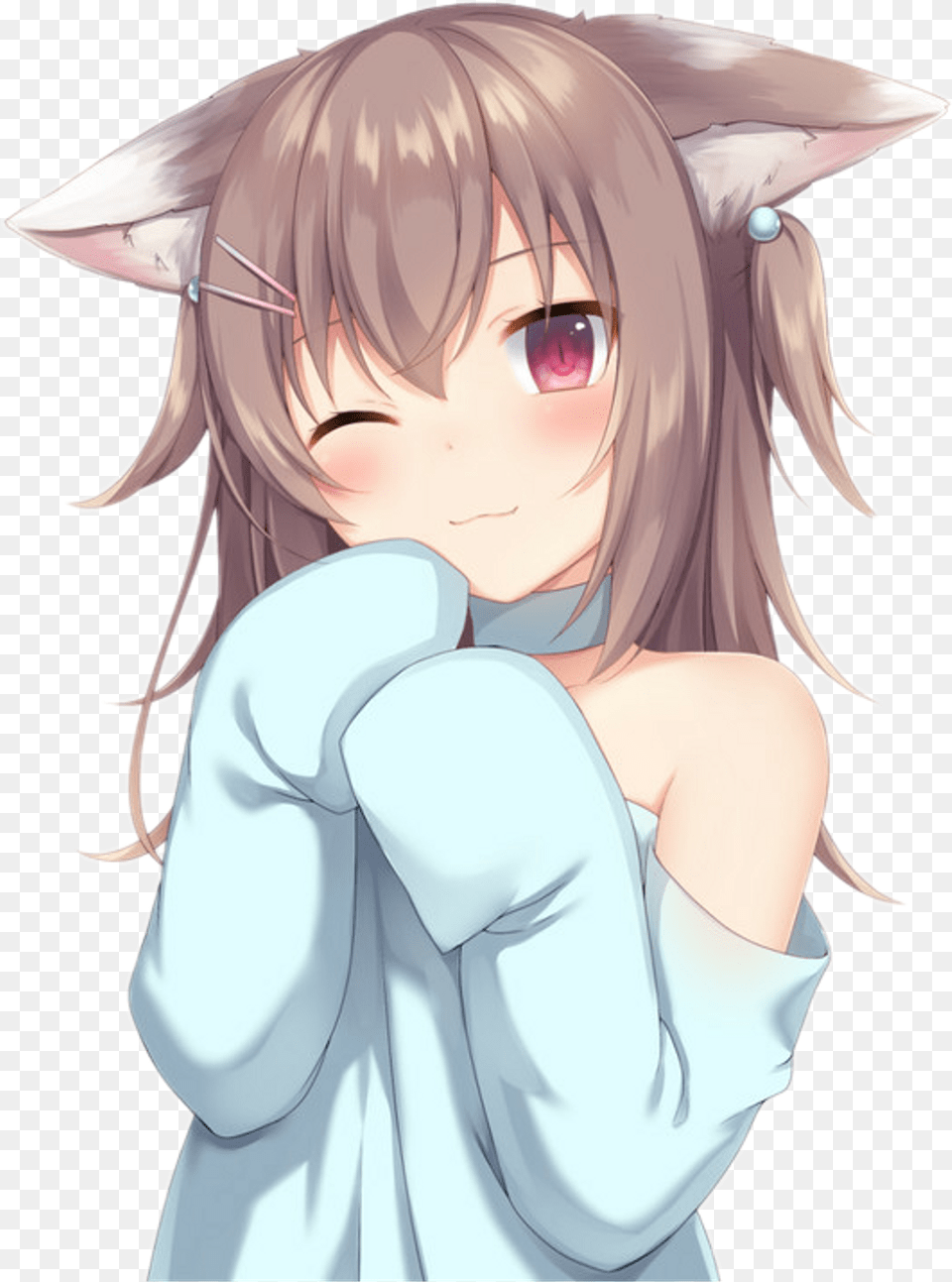 Neko Girl Cute Anime Cat Girl, Book, Comics, Publication, Baby Free Transparent Png