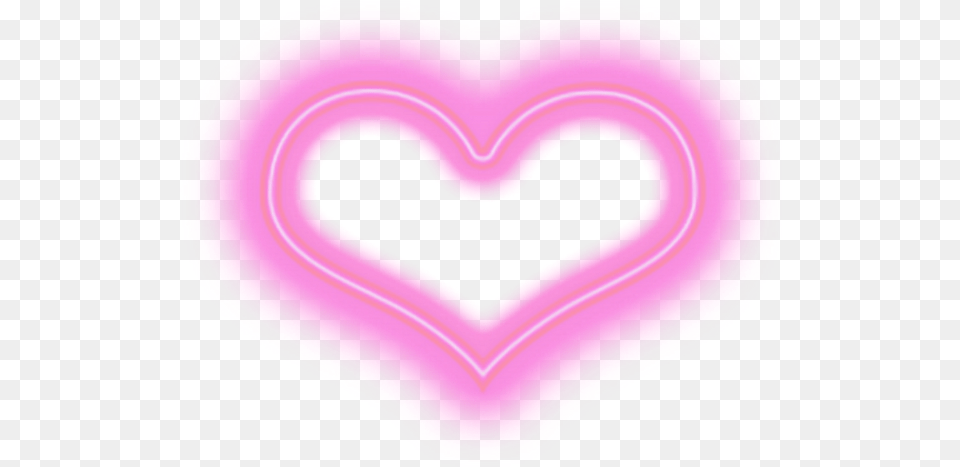 Transparent Neon Aesthetic Aesthetic Neon Heart, Purple Png