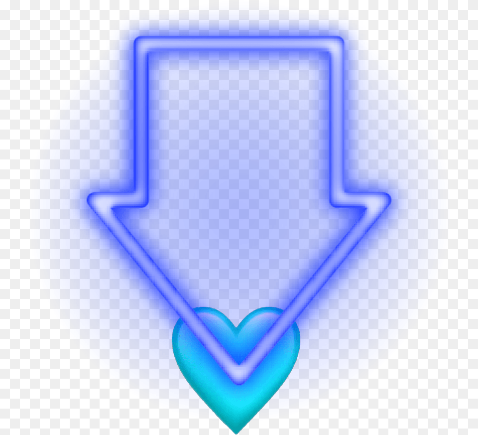 Transparent Neon Arrow Heart, Light, Disk Free Png
