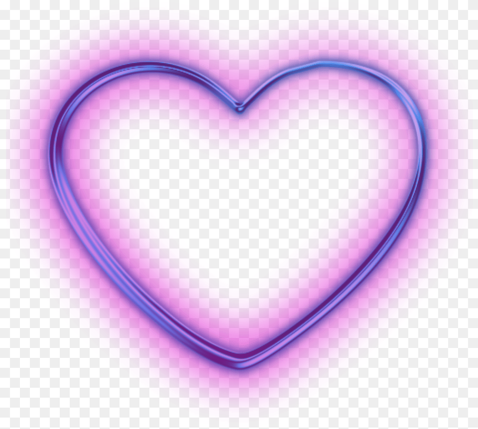 Transparent Neon Heart, Light, Purple, Disk Free Png Download