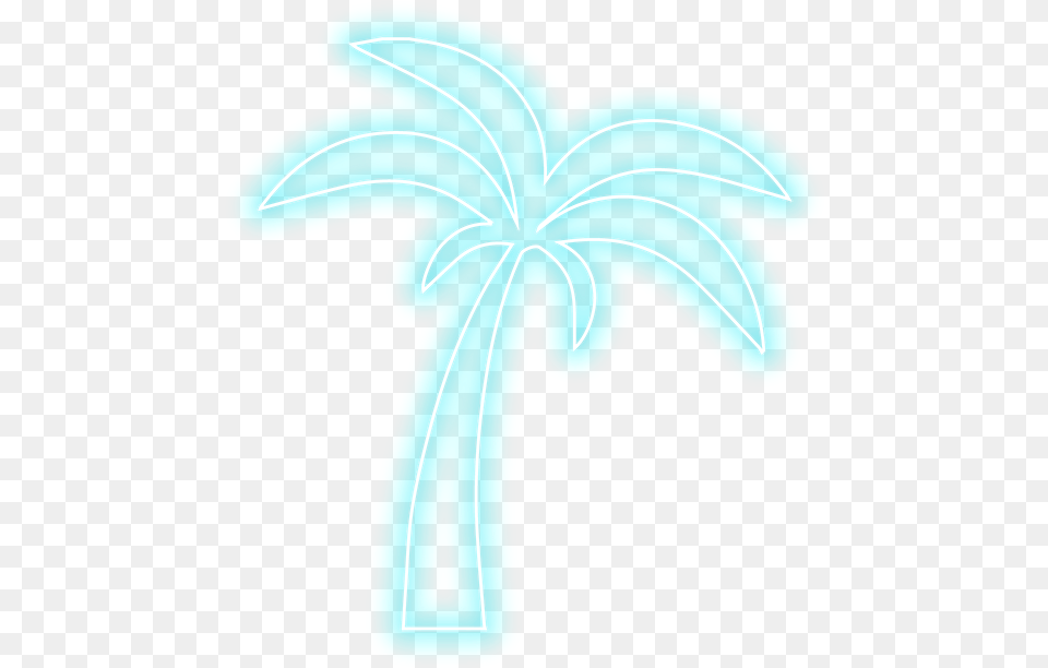 Transparent Neon Palm Tree, Light Png Image