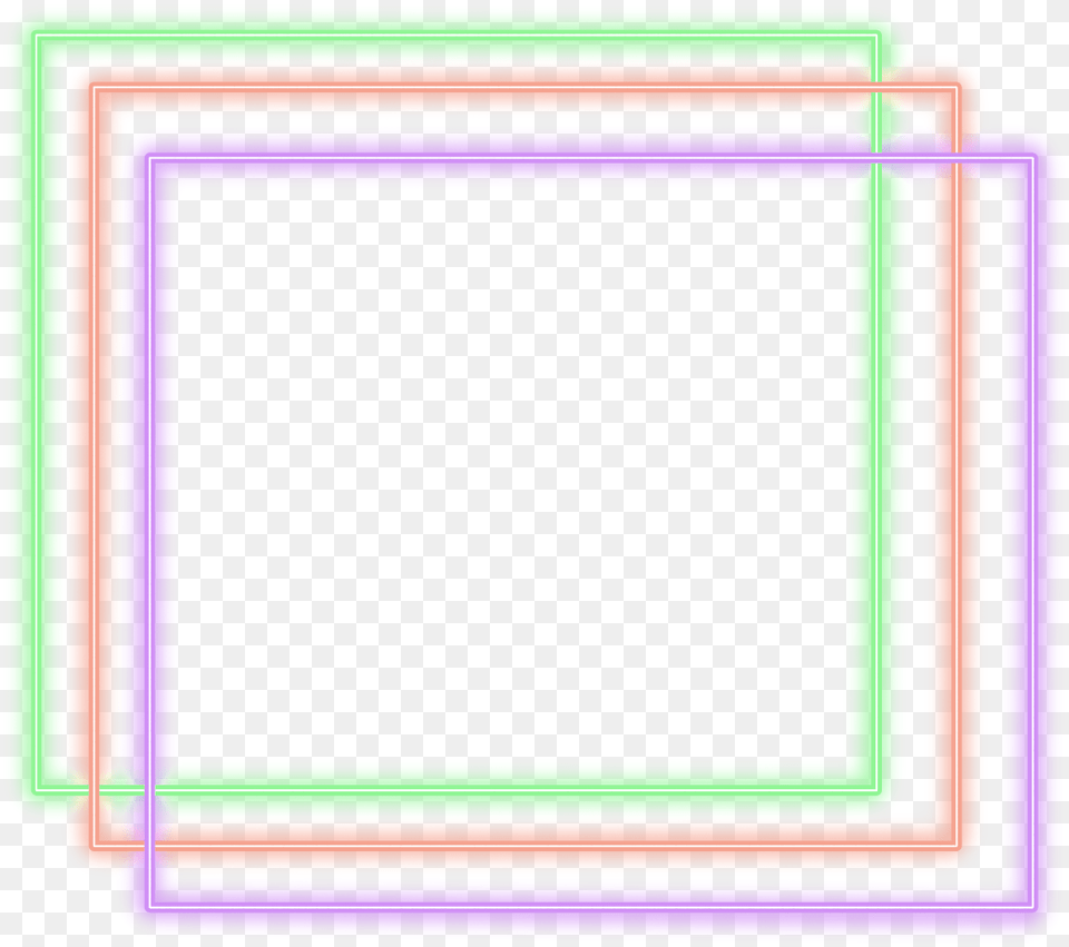 Transparent Neon Square Color Frame Neon, Blackboard Free Png Download