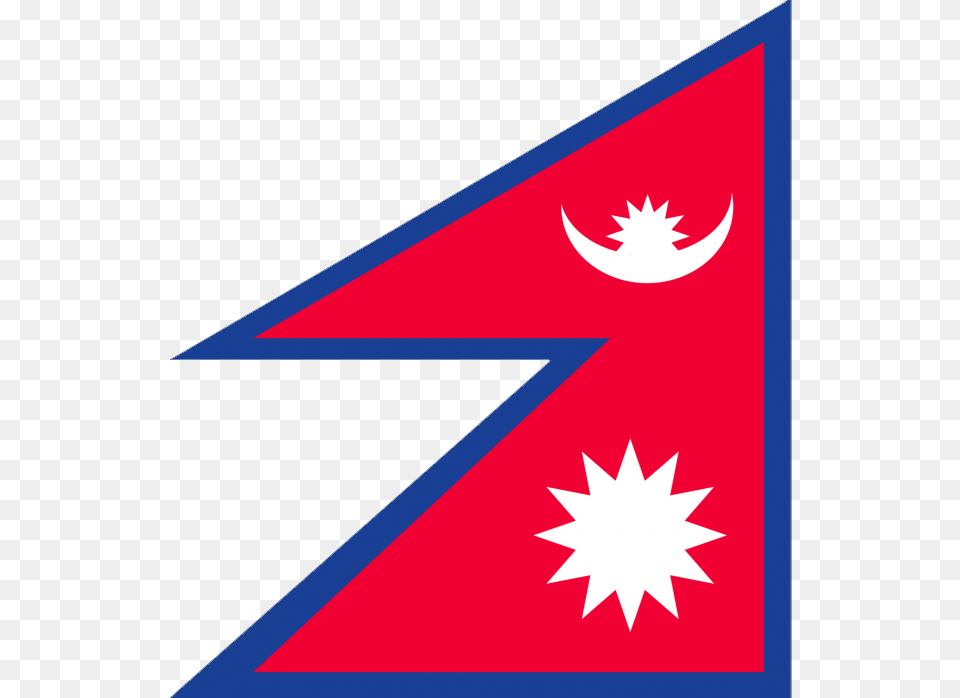 Transparent Nepal Flag Flag Of Nepal, Triangle Free Png Download