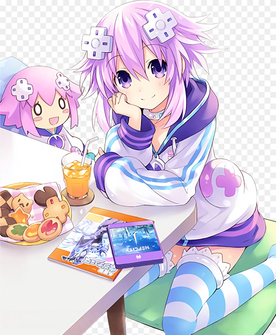 Transparent Neptune Hyperdimension Neptunia Neptune Fanart, Book, Comics, Publication, Anime Free Png