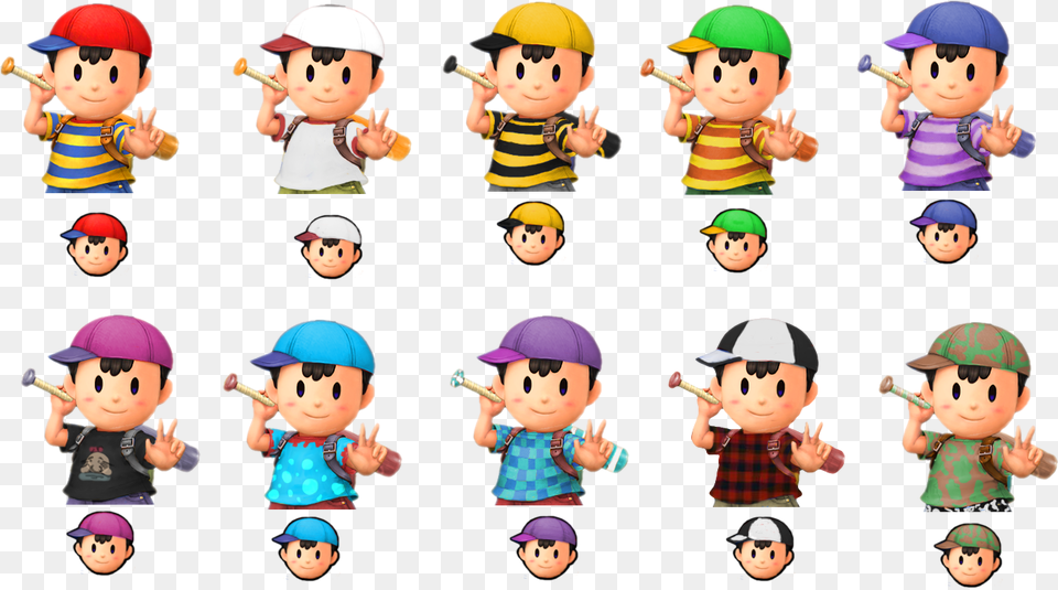Transparent Ness Sprite Ness Costumes, Toy, Doll, Person, Baby Free Png Download